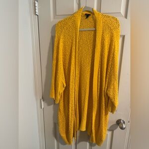 Torrid Yellow Open-Knit Cardigan